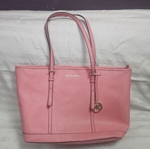 Michael Kors Jet Set Travel Small Saffiano Leather Top Zip Tote Bag